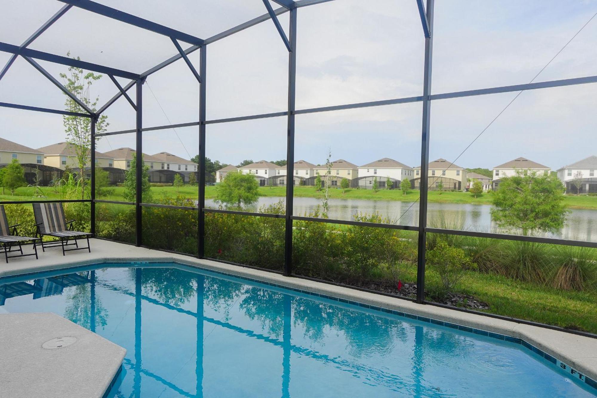 Waterfront Brand New Modern Luxury 8 Bedroom Pool House! Sleeps 16 Kissimmee Extérieur photo